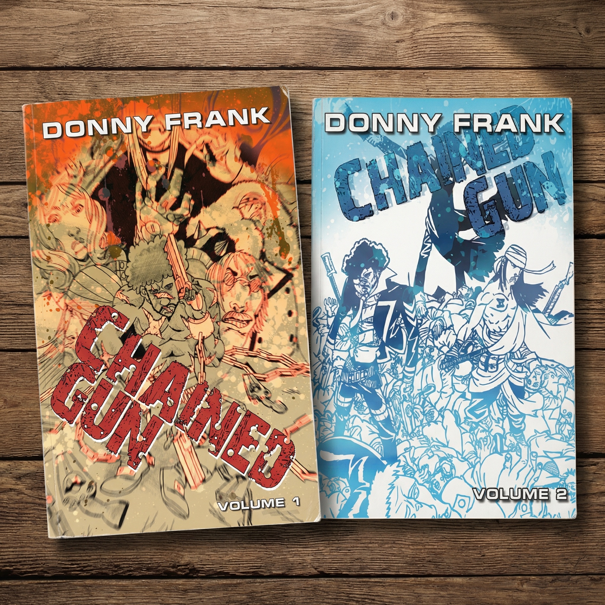 Chained Gun Vol. 1 & 2 cover mockup